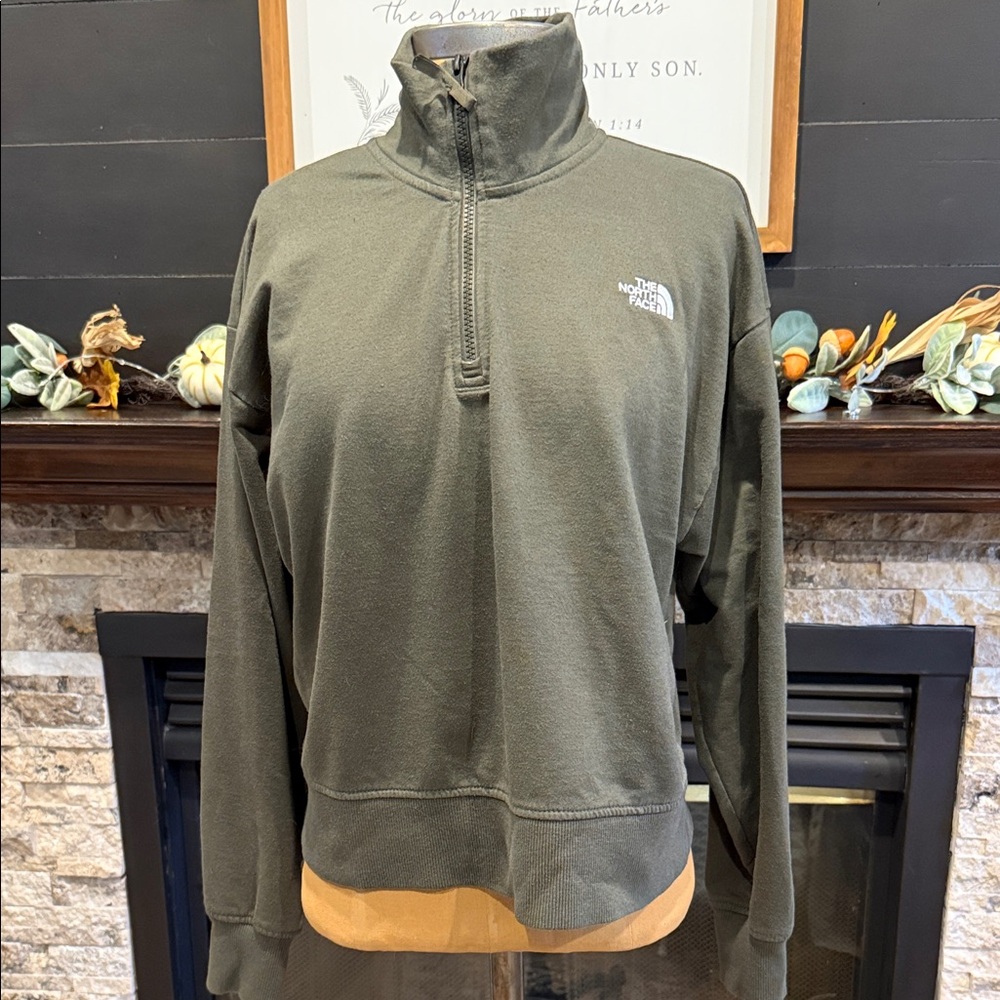 The North Face Men's Forest Green Zip-Up Sweater